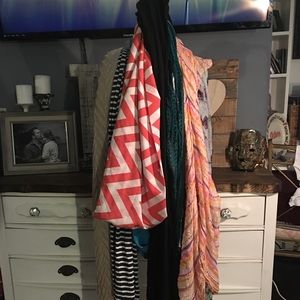8 Scarves will not split! $10 OBO.
